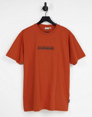 Napapijri Box t-shirt in burnt orange