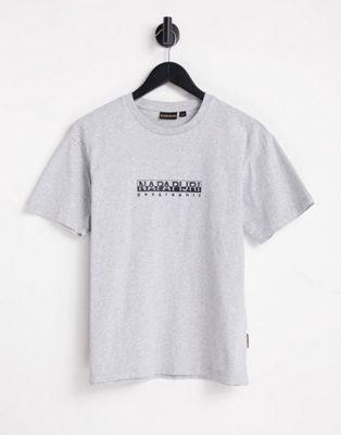 Napapijri Box t-shirt in light grey