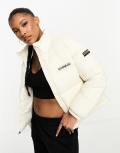 [Napapijri] Napapijri Box water-repellent puffer jacket in cream-White XL Cream
