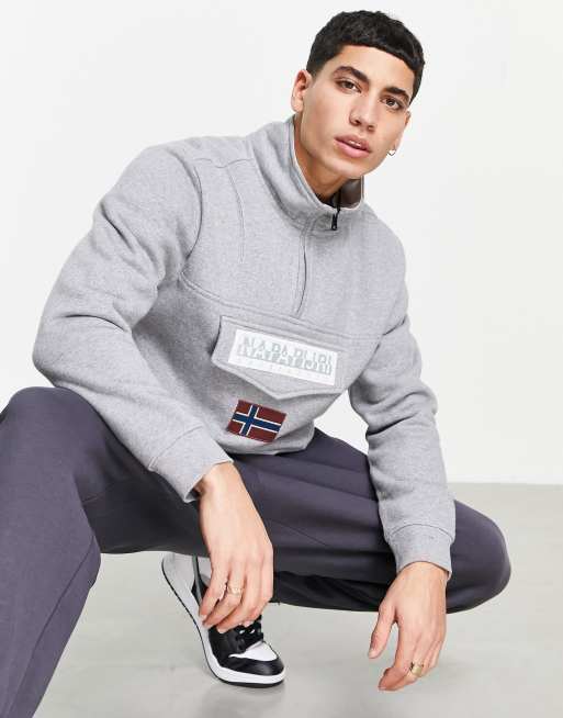 Napapijri Burgee 1 2 zip fleece in gray