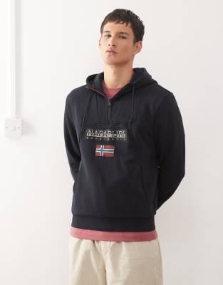 Napapijri Napapijri Burgee 1/4 zip jacket in black