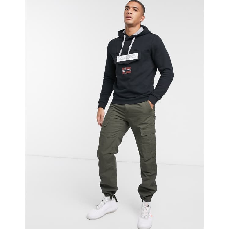 Napapijri Burgee hoodie in black ASOS