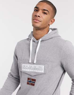 napapijri burgee hoodie grey