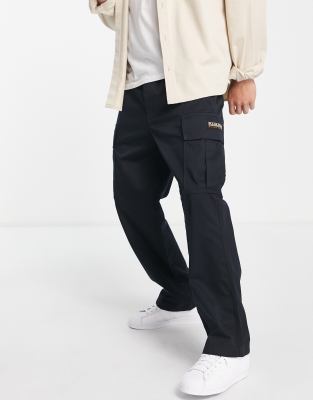 Napapijri Napapijri cargo trousers in black with patch logo