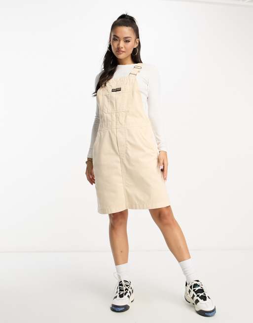 White dungaree hot sale dress