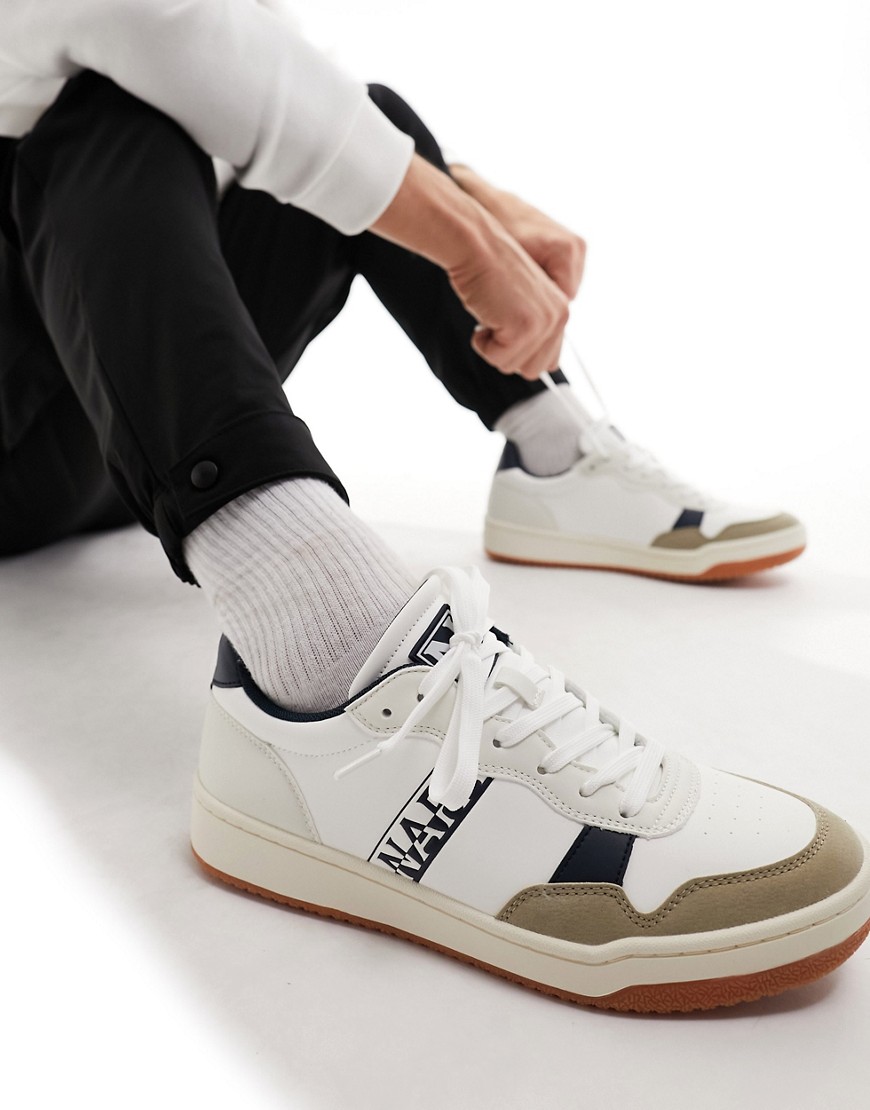 Napapijri Courtis trainers in white and blue