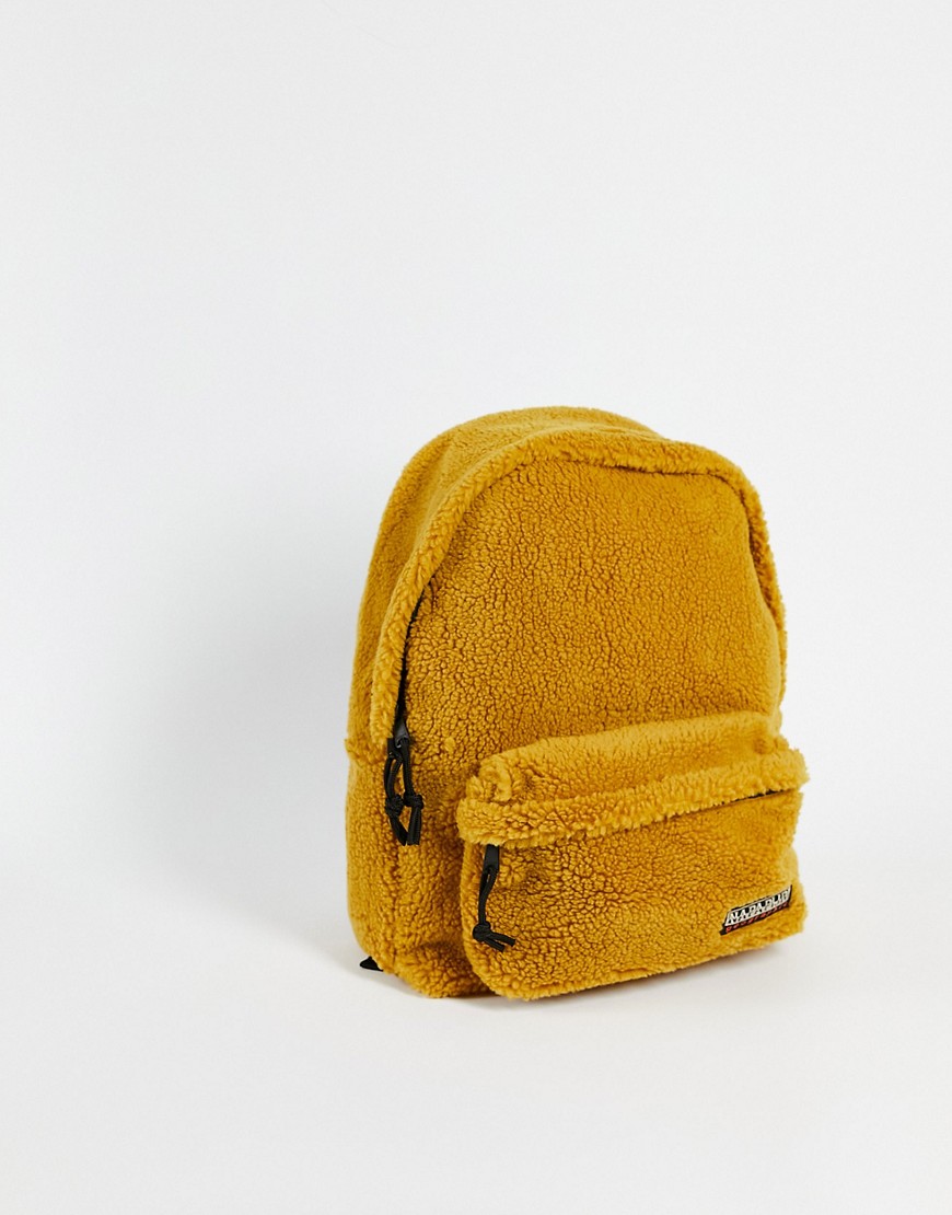 Napapijri Curly backpack in mustard-Brown