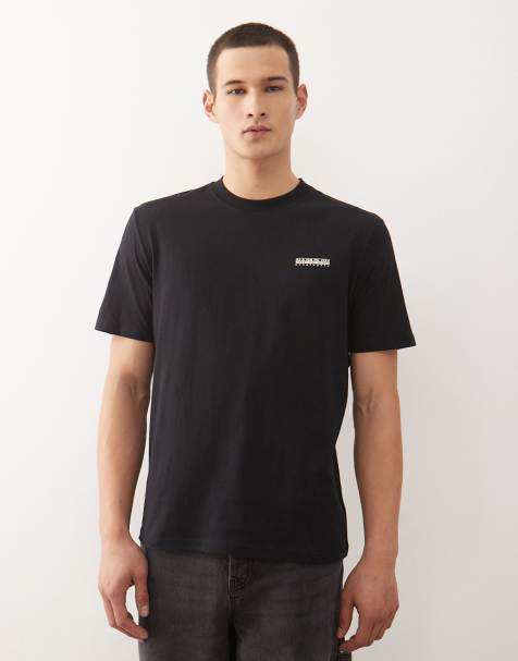 Napapijri – Czarny T-shirt z małym logo - view 1