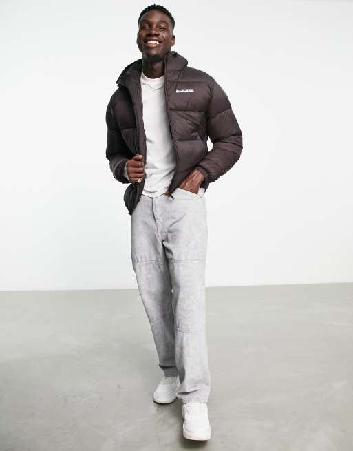 Doudoune Napapijri Homme Marron - Modèle Epoch Solid - Neuf Avec Étiquettes