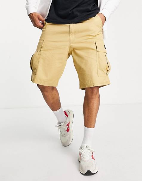 Mens Clothing Shorts Cargo shorts ASOS Longer Wider Fit Cargo Shorts for Men 