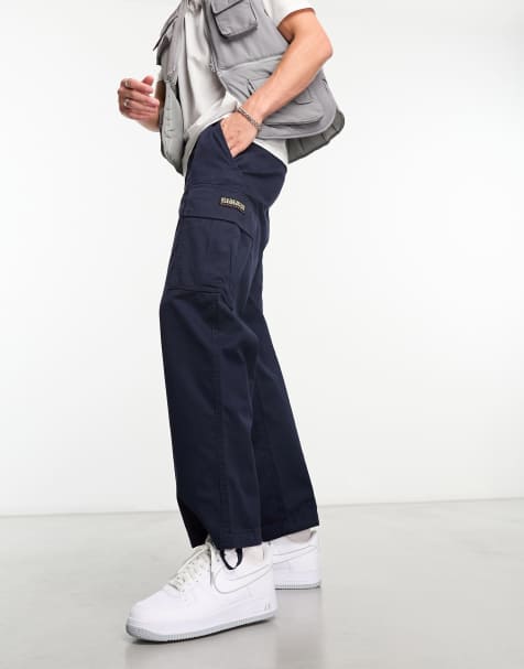 Napapijri - Dru - Pantalon cargo en tissu ripstop - Bleu marine - view 1