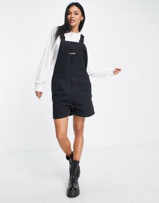 Napapijri Dru short dungarees in black | ASOS