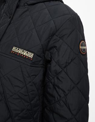 napapijri Epoch short quilted puffer jacket in black | ASOS
