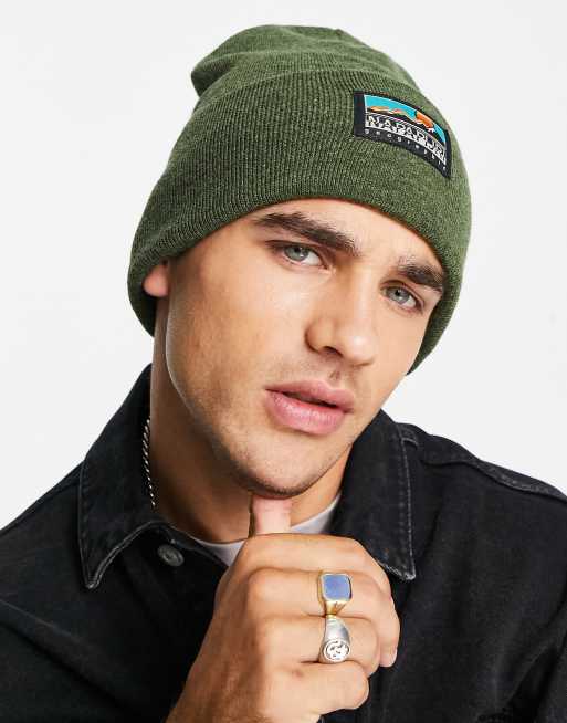 Napapijri - F-mountain - Beanie met logopatch in groen