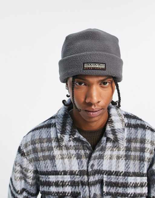Napapijri – F-Rock – Szara czapka beanie z logo
