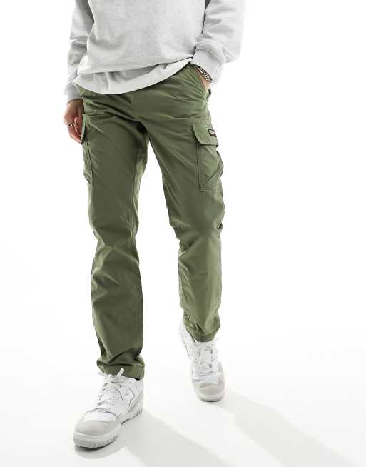 Napapijri Faber cargo tapered trousers in khaki | ASOS