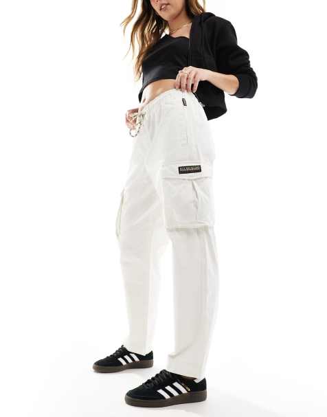 Napapijri - Faber - Pantalon cargo fuselé - Blanc cassé - view 1