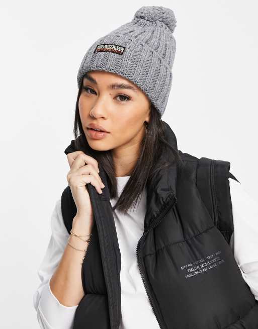 Napapijri Fea pom beanie in grey 