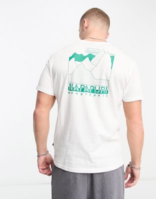 Napapijri Fede back print t-shirt in white - ASOS Price Checker