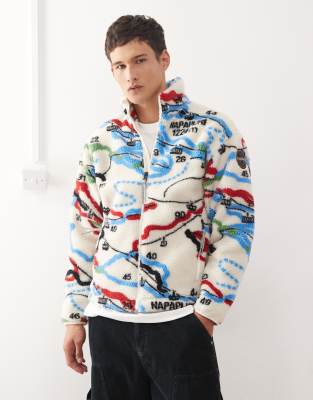 Napapijri Napapijri Fiemme ski fleece in white multi
