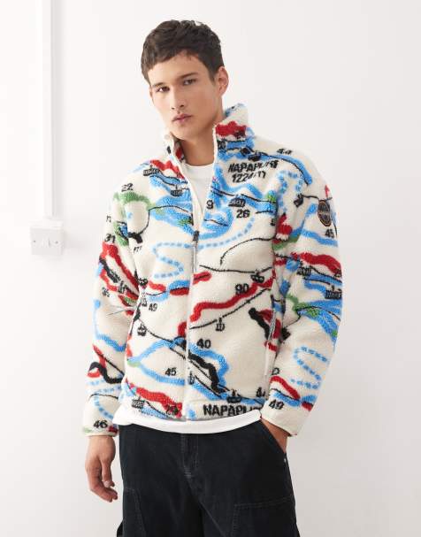 Napapijri Fiemme ski fleece in white multi - view 1