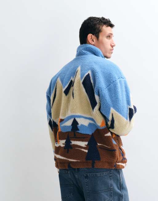 Napapijri Fleece mit durchgehendem Reißverschluss in Blau, 2 von 5