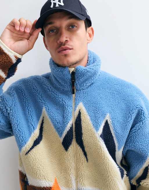 Napapijri Fleece mit durchgehendem Reißverschluss in Blau, 5 von 5
