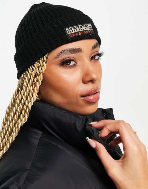 Napapijri Foli Beanie in zwart ASOS