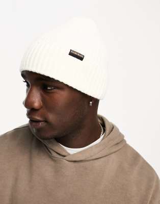 Napapijri Napapijri Foli rib knit beanie in white