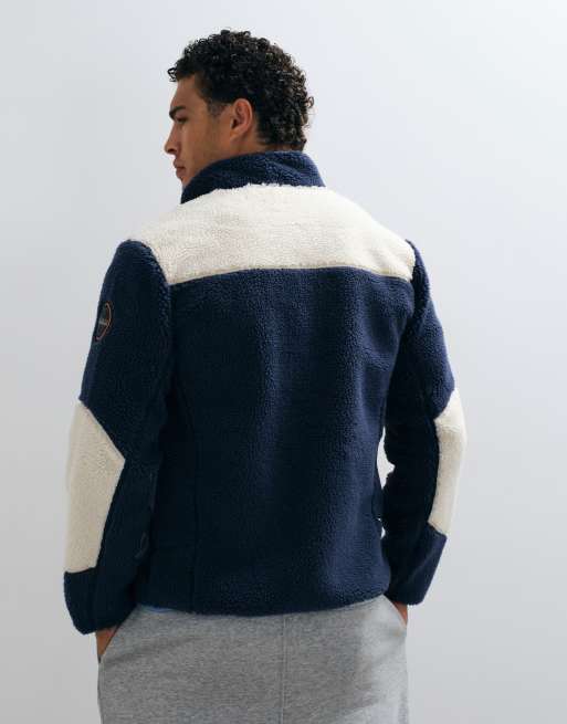 Napapijri - forro polar con cremallera completa en azul, 3 de 5