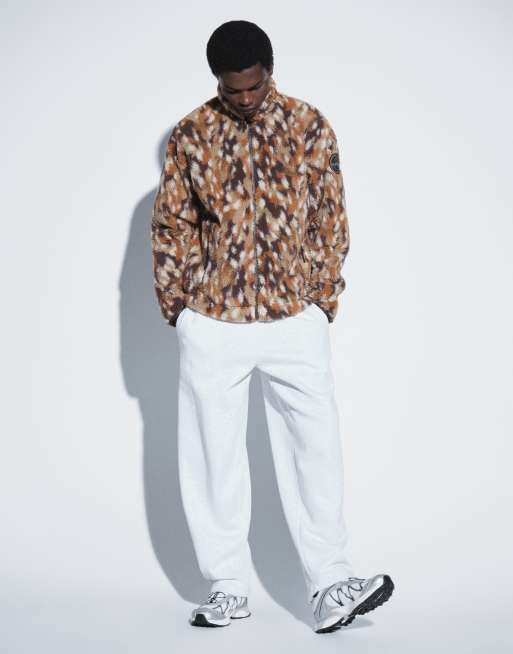 Napapijri forro polar jacquard con cremallera completa y estampado de ciervos, 5 de 5