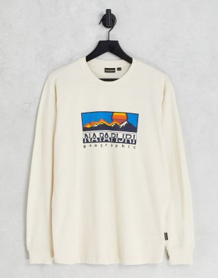 T-shirt manche longue drappé | Blanc cassé | NEW YORKER