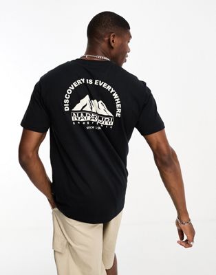 Napapijri Freestyle back print t-shirt in black