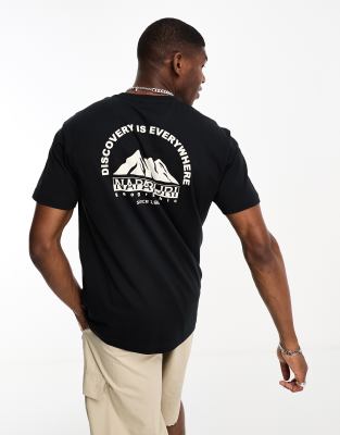 Napapijri Napapijri Freestyle back print t-shirt in black