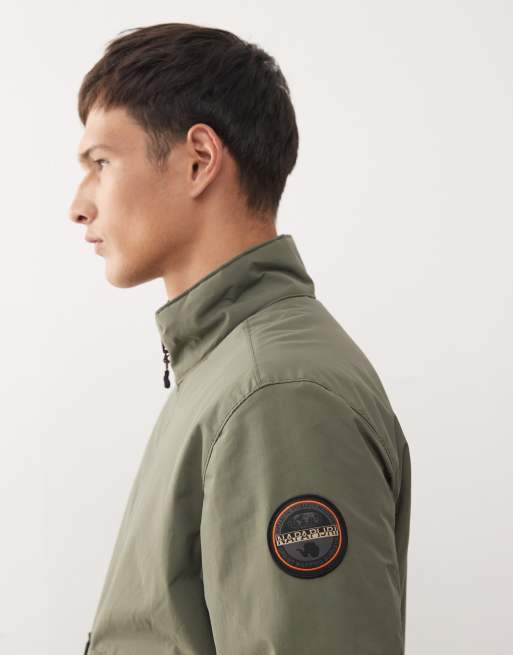 Napapijri Giovi jacket in khaki, 4 of 5