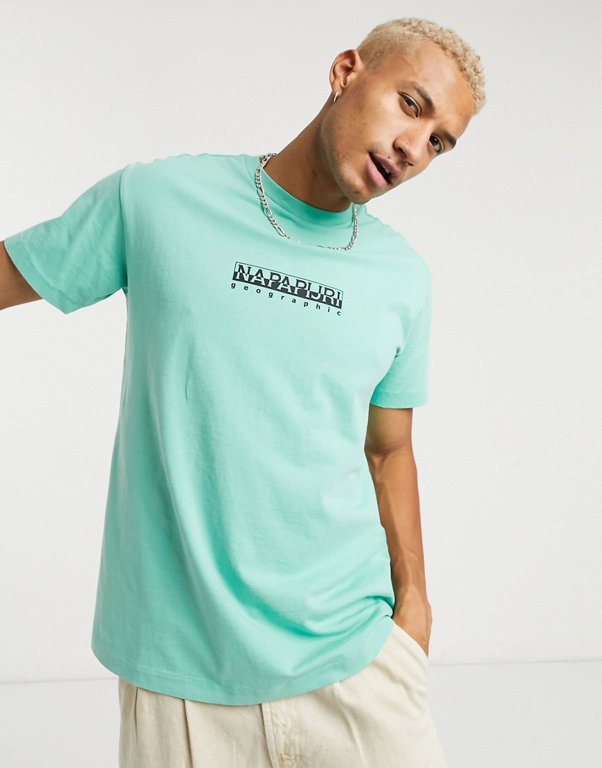 Napapijri – Grön t-shirt med fyrkantig logga