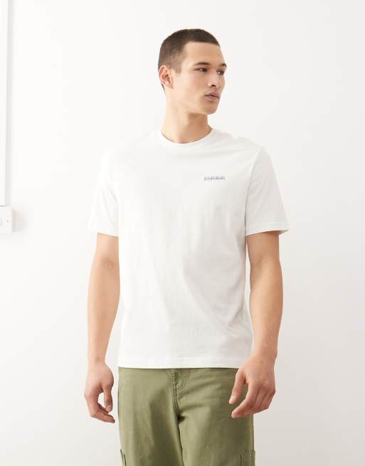 Napapijri – Guide – Biały T-shirt z nadrukiem na plecach, 3 z 5