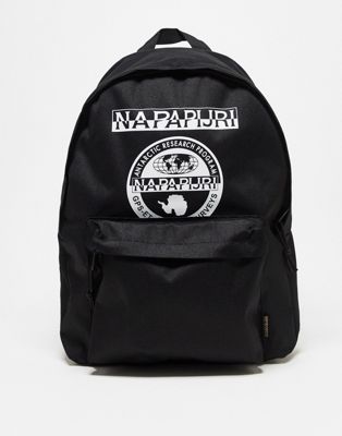 Napapijri Happy logo print backpack in black