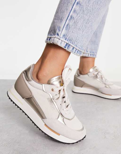 Scarpe Donna NAPAPIJRI Hazel In Pelle - Sneakers Beige Stone, Chiusura Con Lacci - 2