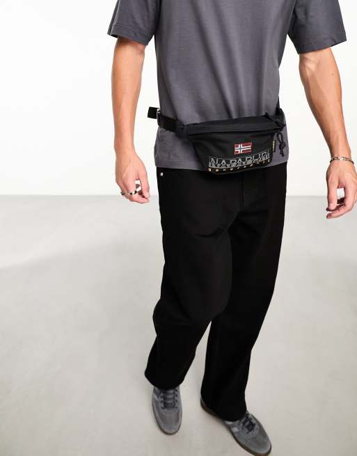 Napapijri Hering bum bag in black ASOS