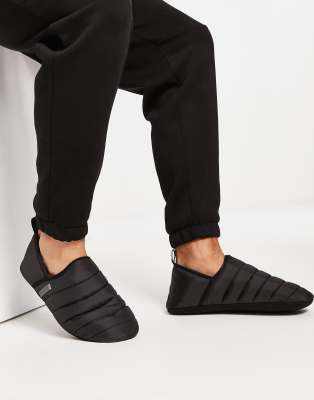 Herl padded slippers in black