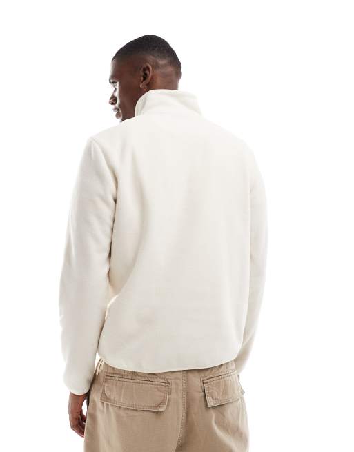 Napapijri - Iaato - Pile bianco con logo e zip corta, 2 di 4