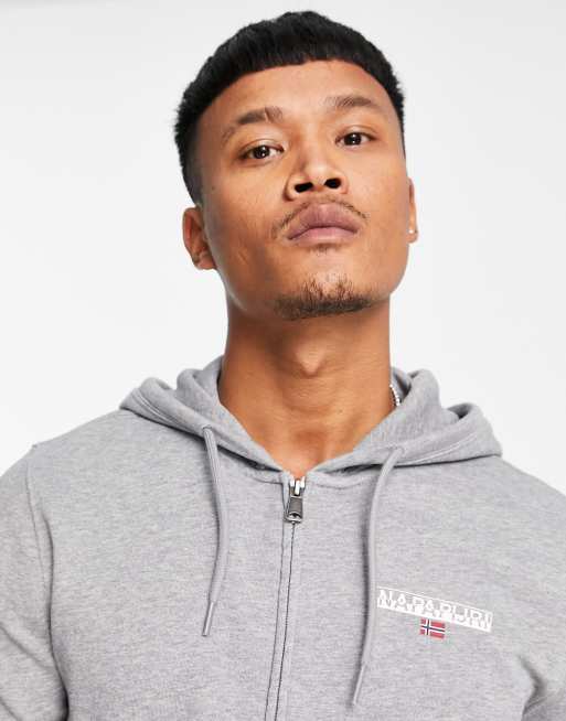 Napapijri Ice full zip hoodie in grey | ASOS