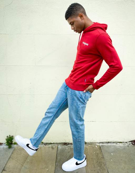 Red nike hoodie discount outfit