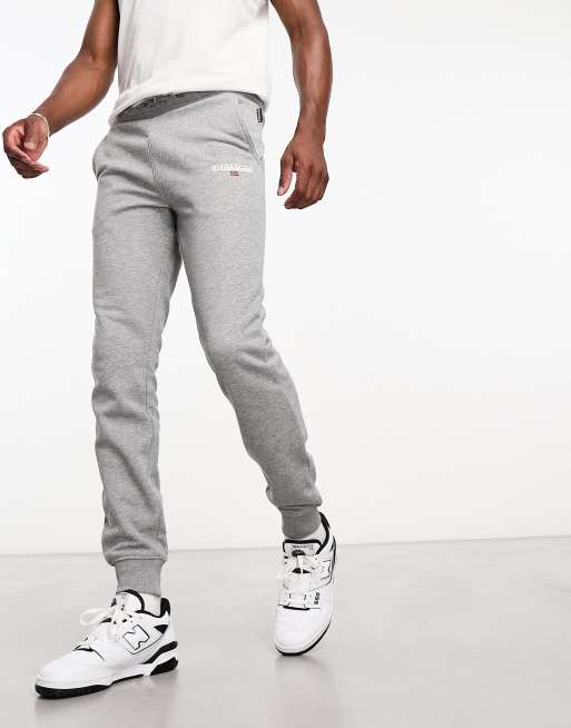 Napapijri Malis small logo fleece joggers in grey