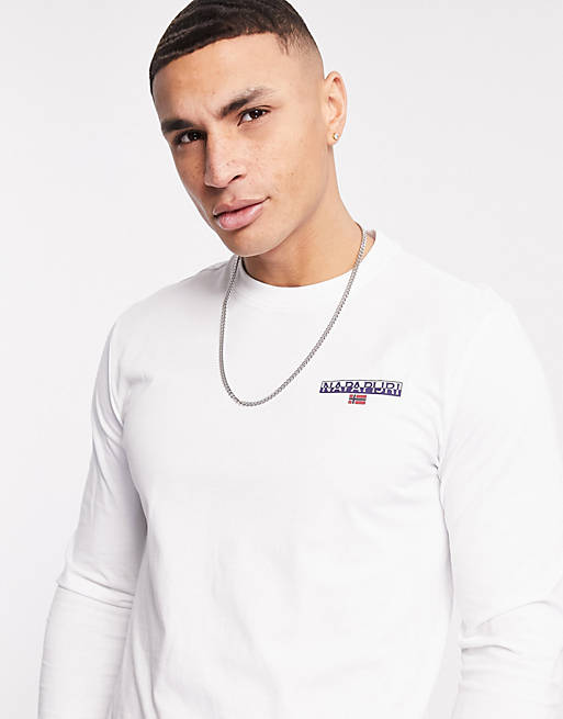 Napapijri Ice long sleeve t-shirt in white