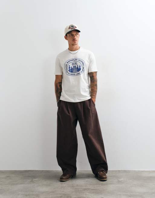 Napapijri japan t-shirt in white, 3 of 5