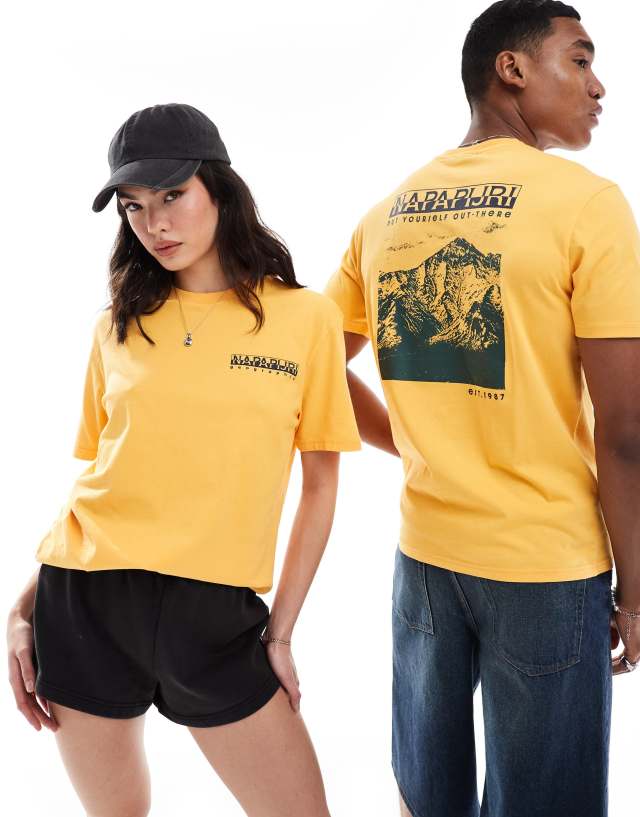 Napapijri - kai t-shirt in yellow