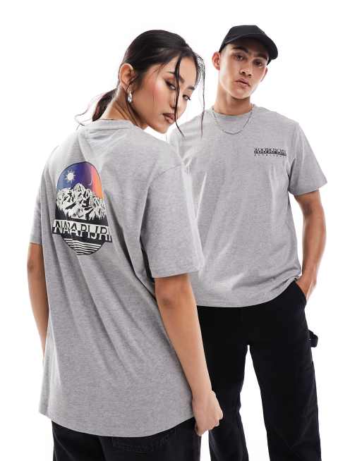 Napapijri – Lahni – Unisex-T-Shirt in Grau