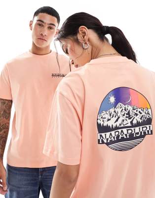 Napapijri - Lahni - Unisex-T-Shirt in Rosa